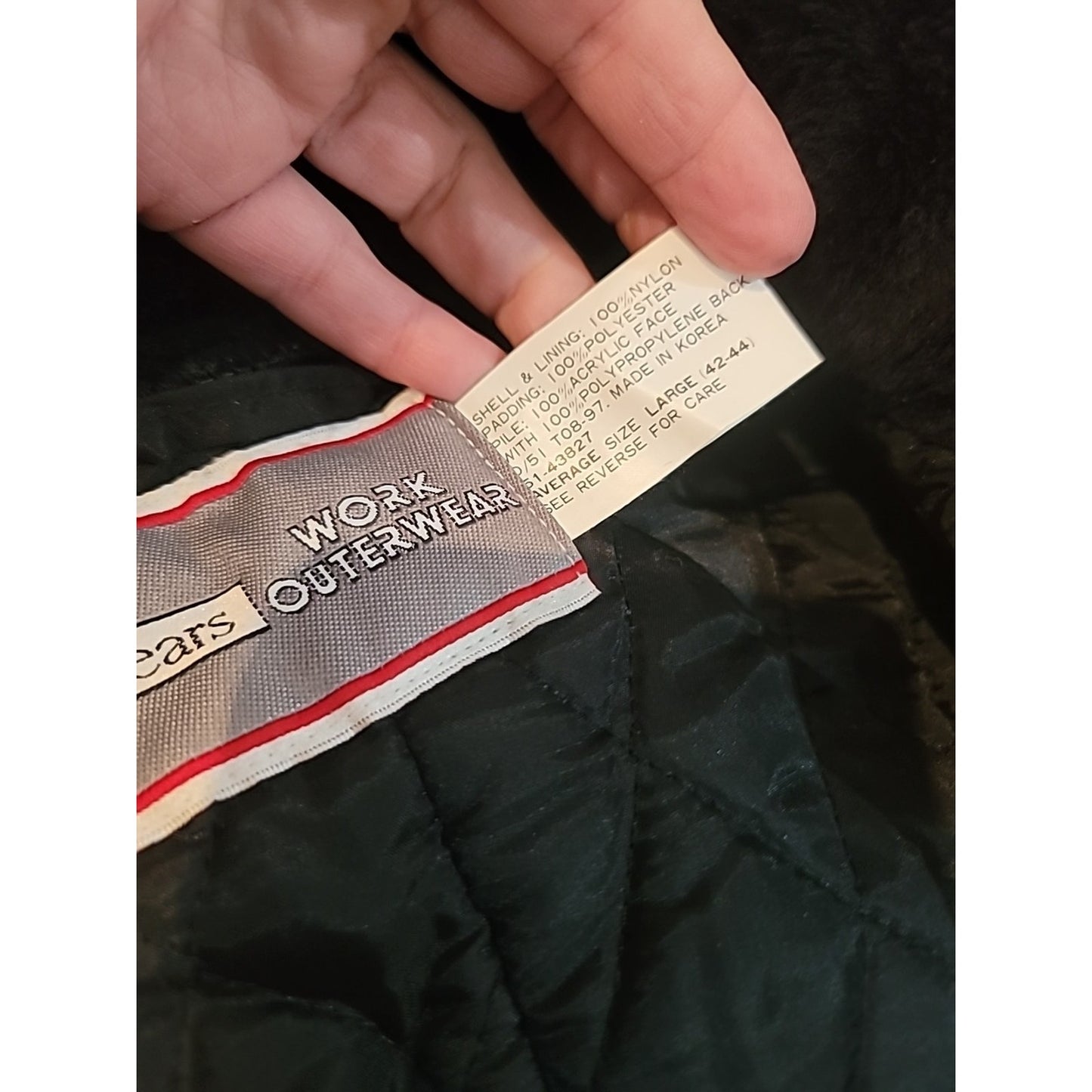 Sears Work Leisure Vintage Zip Up Black White Strips Coveralls Large HOODED