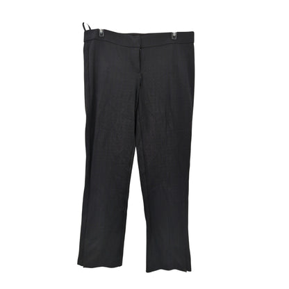 Amanda + Chelsea Women's Charcoal Gray Blue Check Flat Front Dress Pants 4