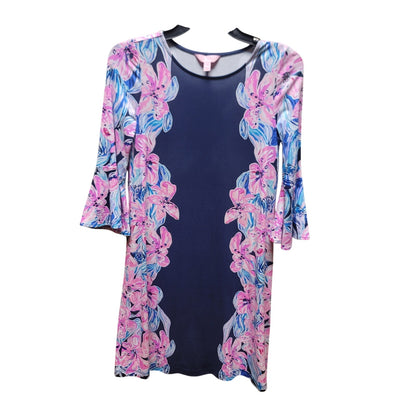 Lilly Pulitzer Dress Ophelia Swing In Bright Navy Hypes & Stripes Size XXS