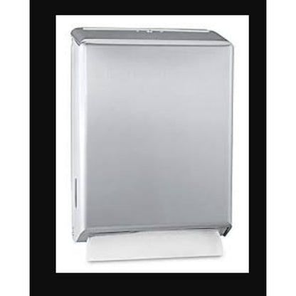 Metal Wall Mount Paper Towel Dispenser Commercial Silver C-fold or Multi Fold