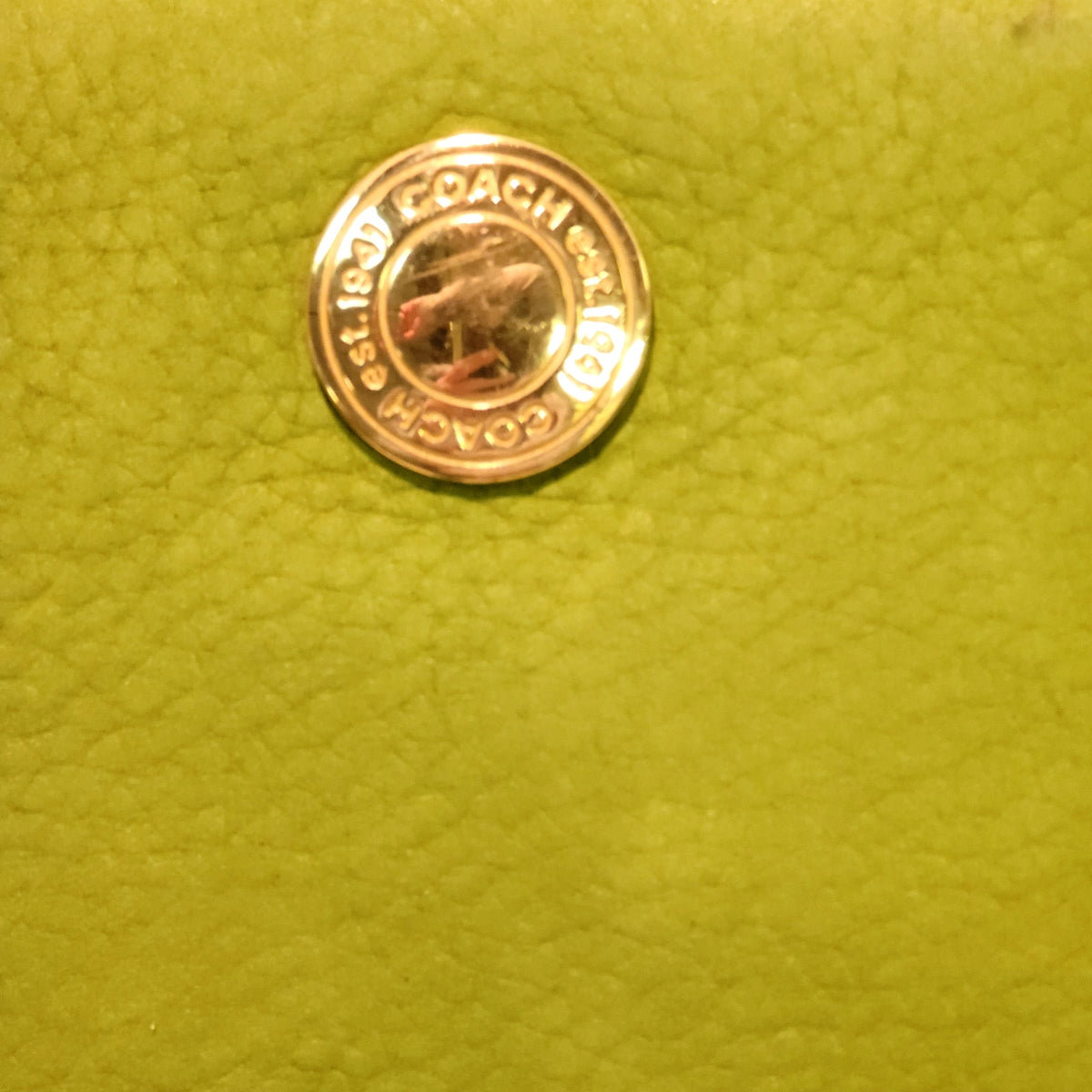COACH Chelsea Y2K W Green Shoulder Bag Suede Carmel Leather Vintage Flap Front