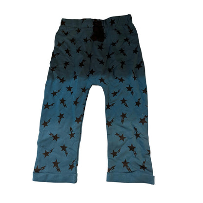 Koala Baby Blue Black Star Print Pull On Knit Pants Leggings Size 9-12 Months