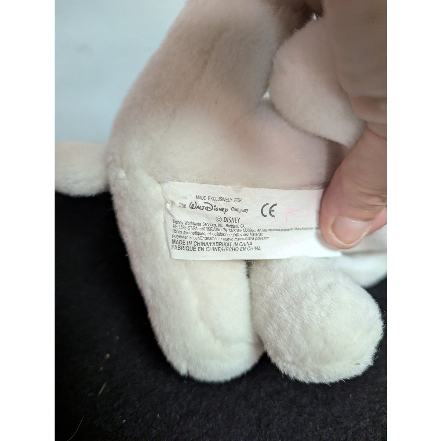 Vintage Disney 101 Dalmatians Plush Spotted Puppy Dog Stuffed Animal