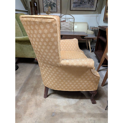 SECONDHAND SANDIES: gold fabric wingback chair VINTAGE