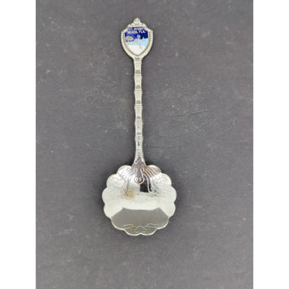 Vintage Souvenir Collector Spoon St. Marys Alberta Enamel Top Scalloped