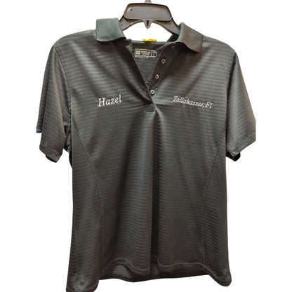 Vintage bowling shirt Bermuda Size Large Embroidered Hazel Brown Collared