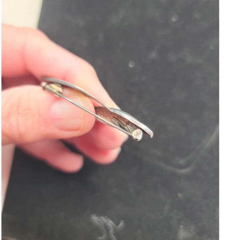 Vintage Mid-Century Modern Sterling Silver Abstract Wing Brooch MCM 925 Pin