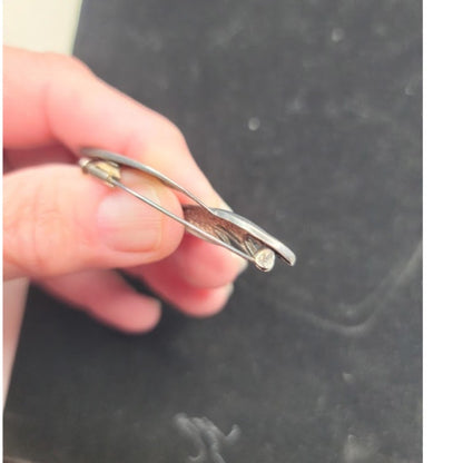 Vintage Mid-Century Modern Sterling Silver Abstract Wing Brooch MCM 925 Pin
