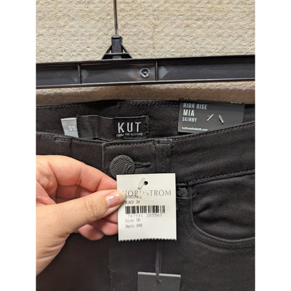 KUT From the Kloth Womens Jeans Size 00 Black NWT Mia High Rise Ankle Skinny XXS