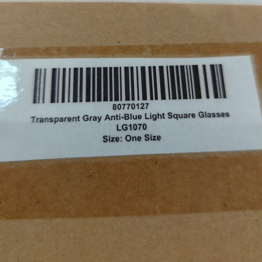 8082 Eyeglass Frames transparent blue anti blue light square glass black LG1070