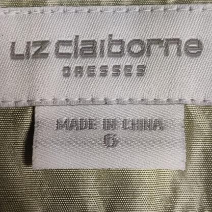 Liz Claiborne 100% Silk Button-Front Sheath Dress with Pockets Shift Vintage