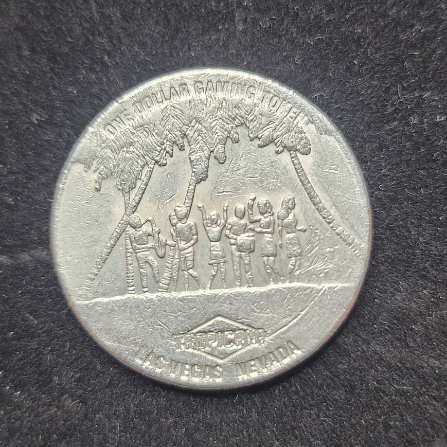 Tropicana Resort & Casino 1992 One Dollar Gaming Token Metal Poker Reef