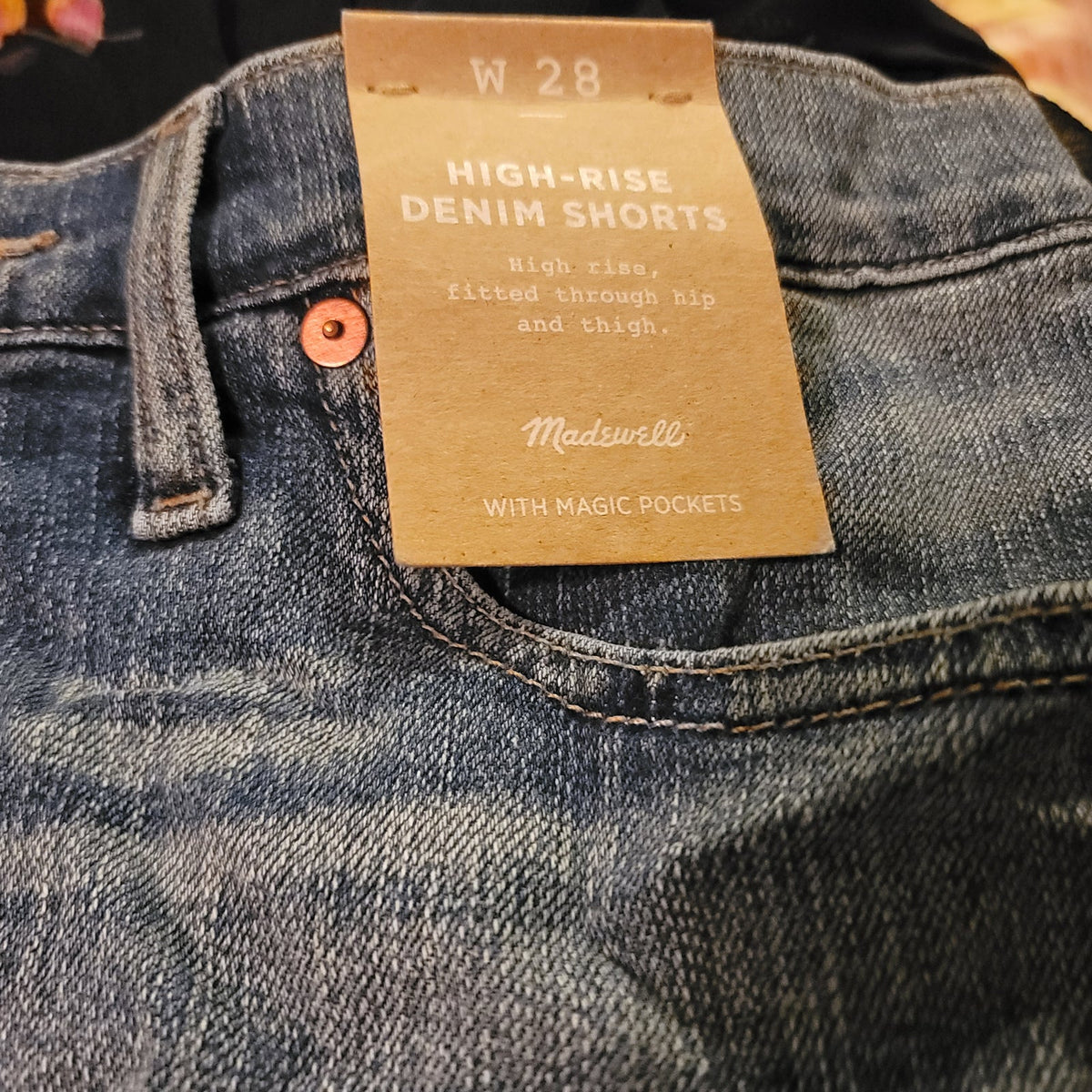 Madewell Size 28 High Waist Boyfriend Cutoff Denim Shorts Gravel Medium Size 28