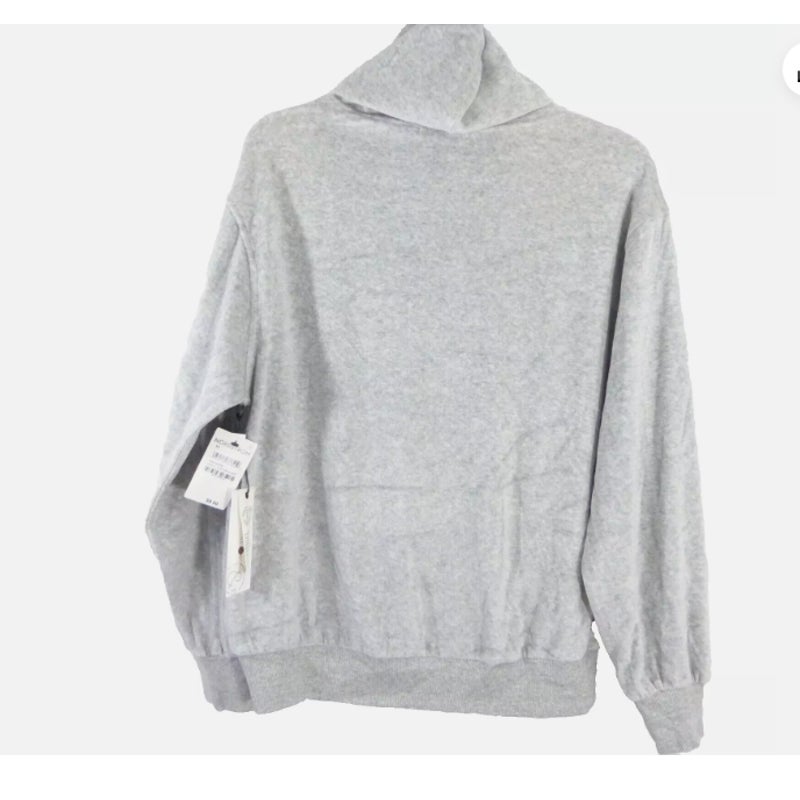 Treasure & Bond Kangaroo Pocket Velour Treatment Knit Hoodie Women's Large NEW