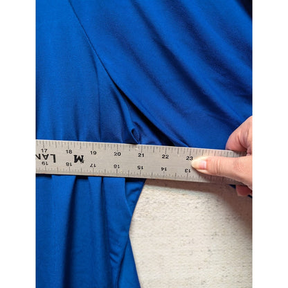 NWT Carmen Marc Valvo Cobalt Blue Blouse Open Sleeve Detail Plus size 3XL