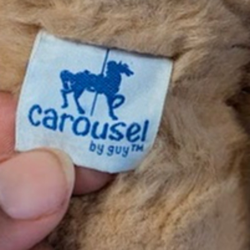 Vintage Carousel by Guy Plush Teddy Bear Style #4026 Tan Stuffed Animal