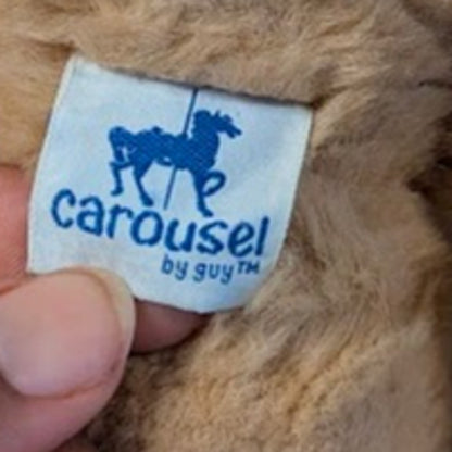 Vintage Carousel by Guy Plush Teddy Bear Style #4026 Tan Stuffed Animal