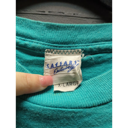 Vintage Tee T-shirt Teal Caesars Exclusively Palace shirt Size XL Single Stitch