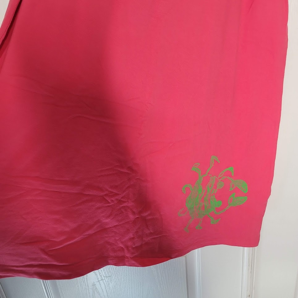 Lilly Pulitzer Jacqueline Shift White Coral Critter Crab Dress Halter XL