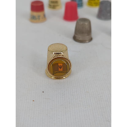 Lot of 12 Vintage And Modern Thimbles Advertising Souvenir Metal Cabbage Patch