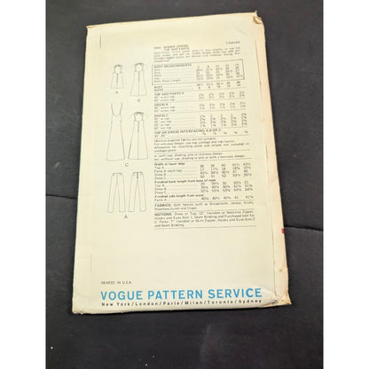 Vintage Pattern Sewing Crafts Hobby Vogue 8062 Size 12