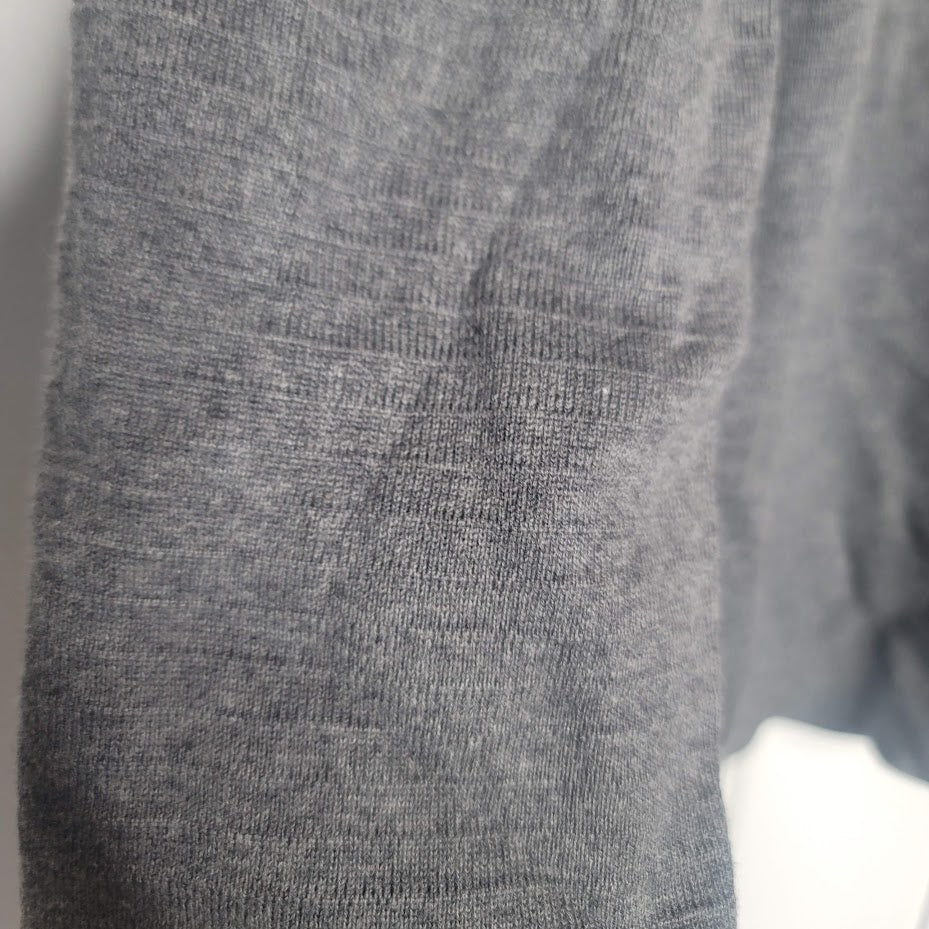 theory riland XL Sweater long sleeve Stone crew neck Grey Heather Breach NEW 198