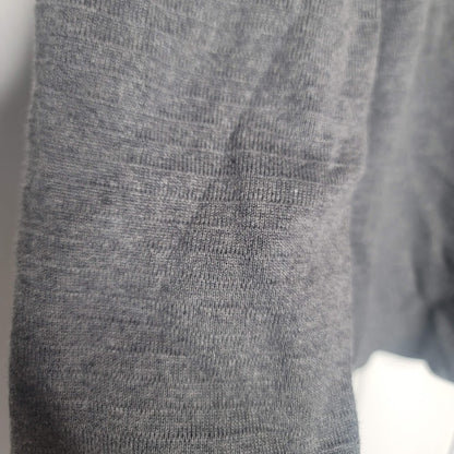 theory riland XL Sweater long sleeve Stone crew neck Grey Heather Breach NEW 198