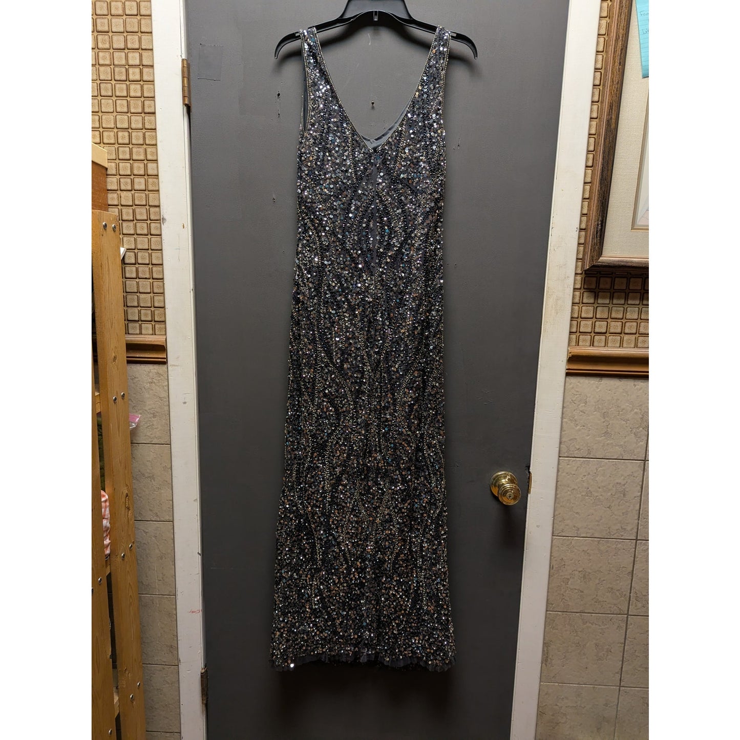 NWT Pisano Nights Beaded Sequin Formal Dress / Gown Size 10 NEW