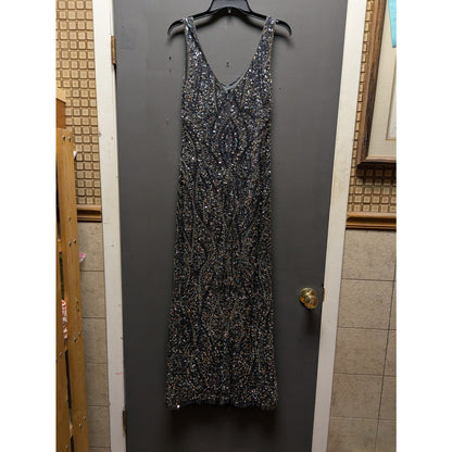 NWT Pisano Nights Beaded Sequin Formal Dress / Gown Size 10 NEW
