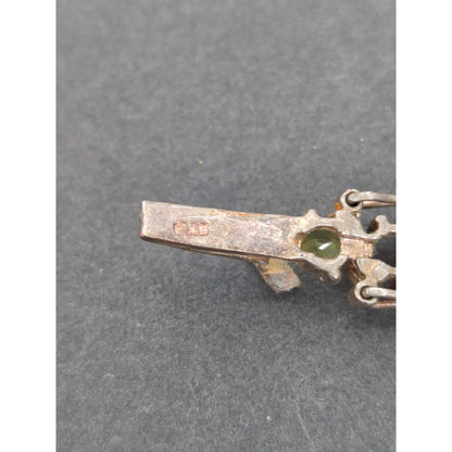 Vintage BRACELET FAB Sterling Silver 925 Tennis bracelet Peridot Green Stones