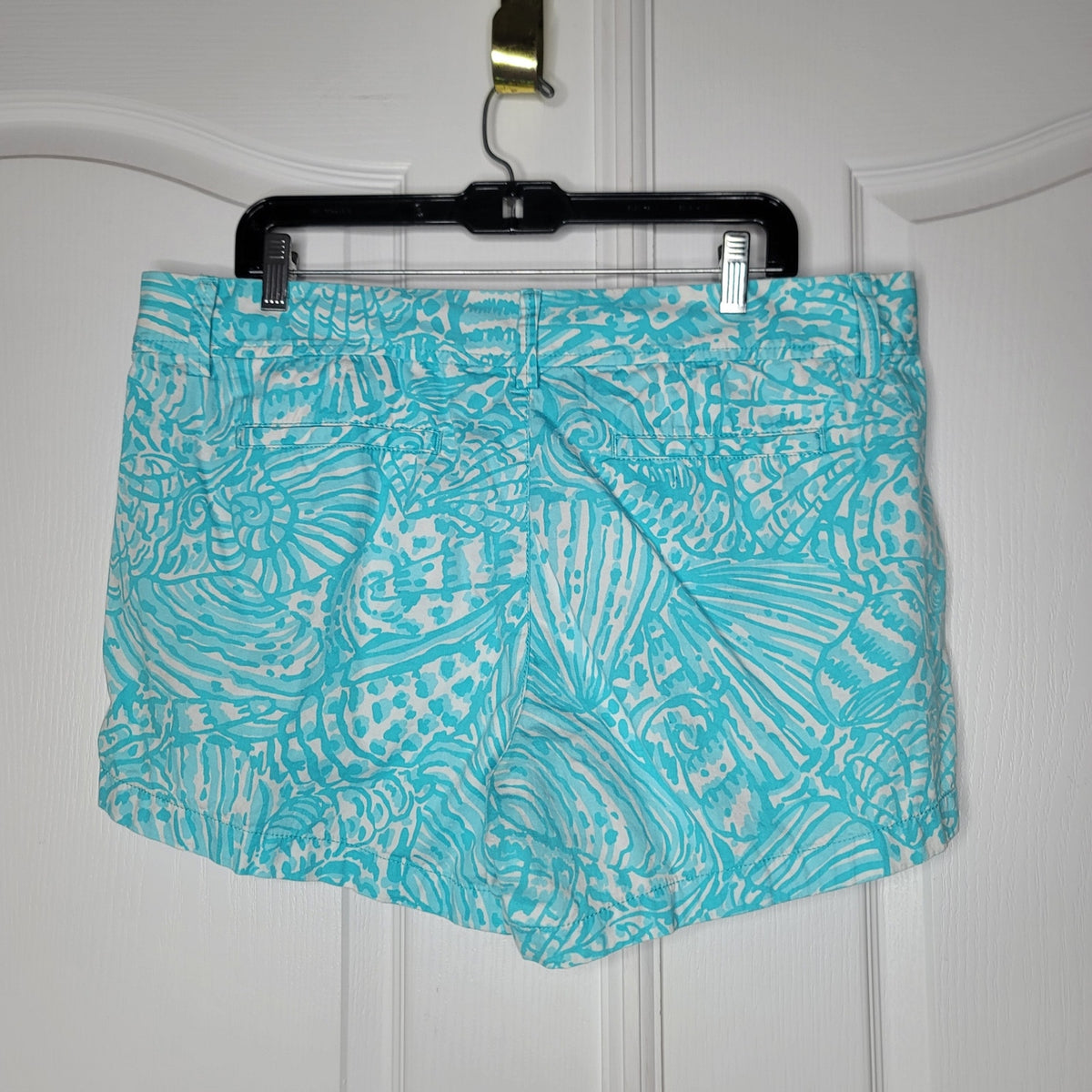 Lilly Pulitzer Short Callahan womens Size 16 Shorely Sea Cups teal blue