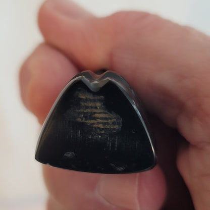 Vintage Black Onyx Obsidian Aztec Mayan Inca Figure