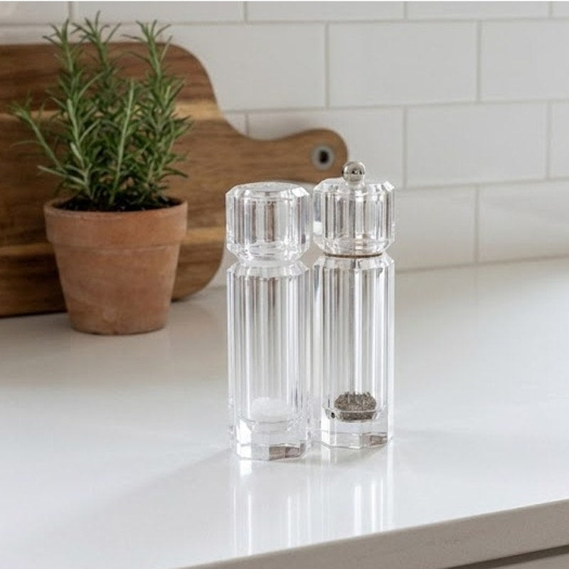Vintage Acrylic Mr. Dudley Pepper Grinder and Salt Shaker Set