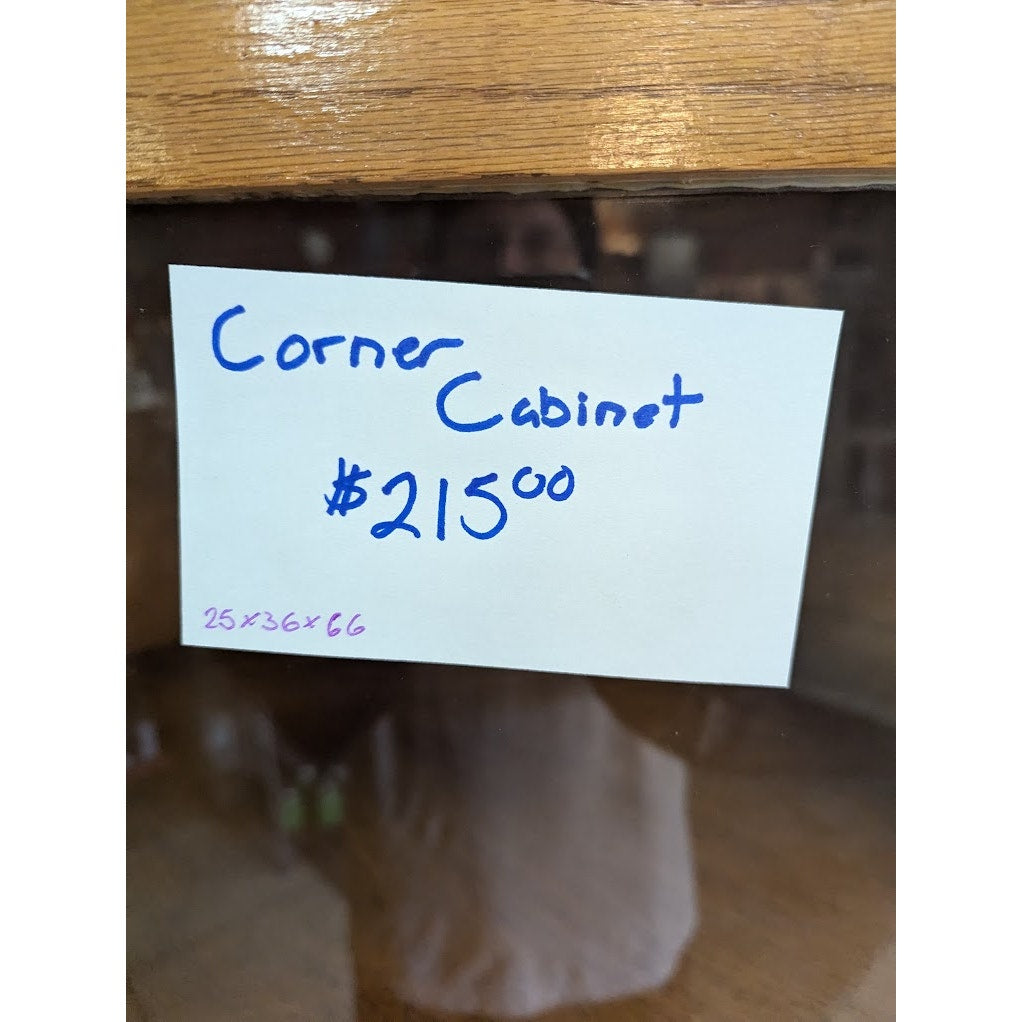 SECONDHAND SANDIES: WOOD CORNER CABINET