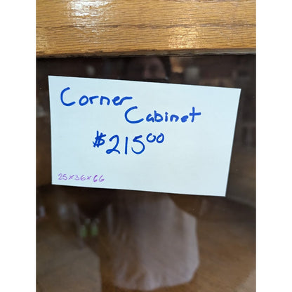 SECONDHAND SANDIES: WOOD CORNER CABINET