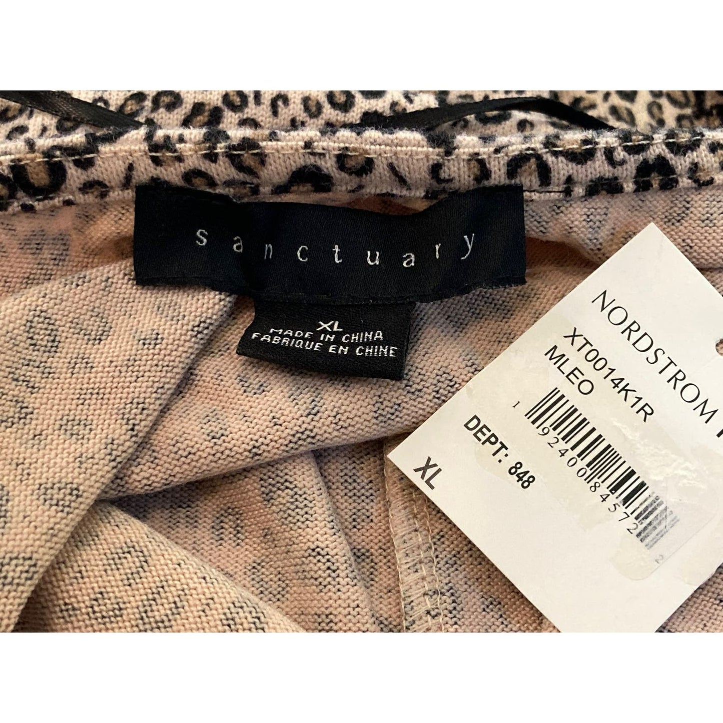 Sanctuary Soft Brushed Scoop Neck Pullover Sweater XL/Extra Large in Leopard NWT