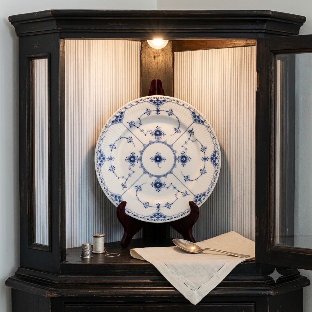 Royal Copenhagen Blue Fluted Full Lace Bread & Butter Plate (#1088)
