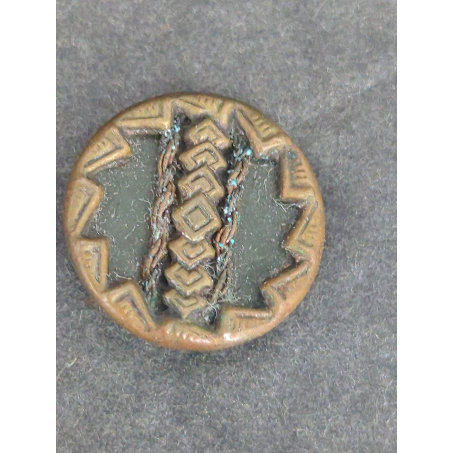 LOT MM of 10 Antique Vintage Victorian Brass Mixed Materials Buttons ESTATE FIND