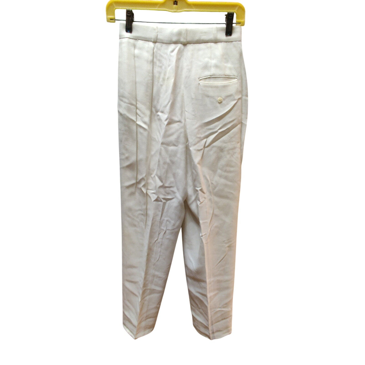 Liz Claiborne Collection White Pleated Lined Trousers Size 4