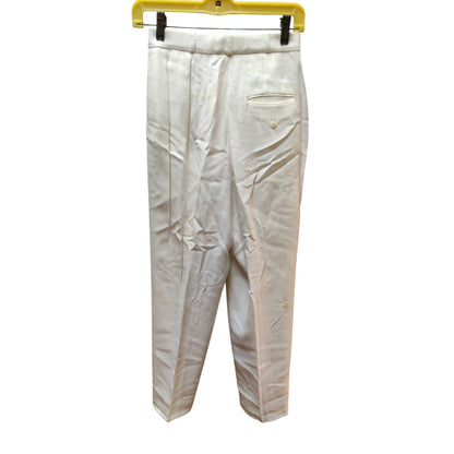 Liz Claiborne Collection White Pleated Lined Trousers Size 4
