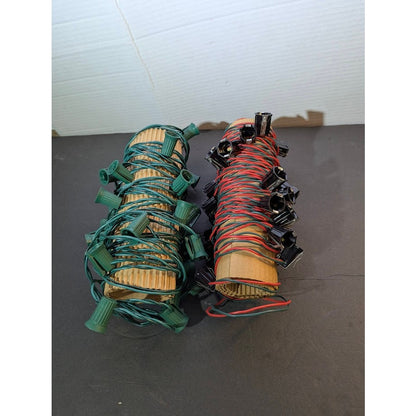 Vintage Christmas Light C9 String Lot Green and Red Retro Holiday Lot 2 strands