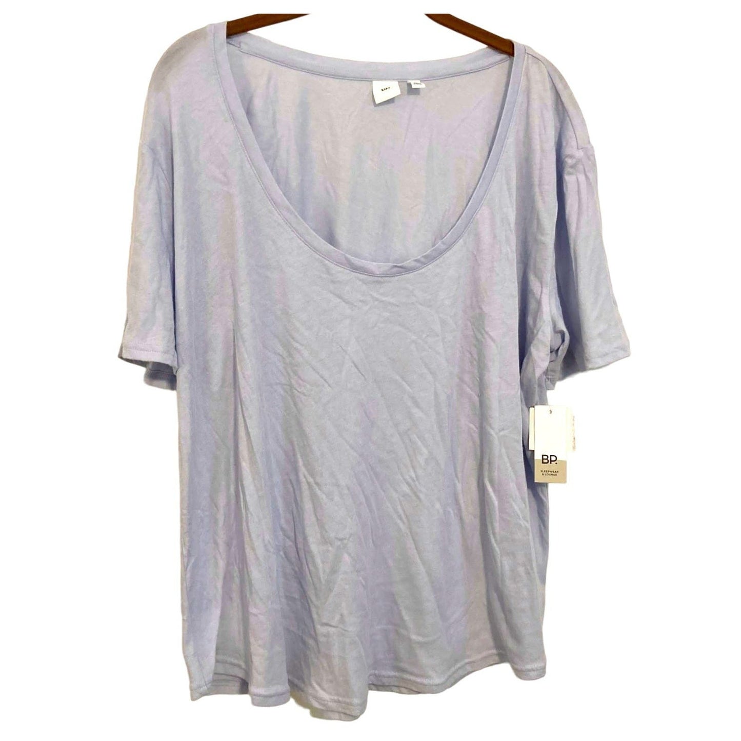 BP Cotton Jersey Scoop Neck T-Shirt Lounge Top XL/Extra Large in Light Blue NWT