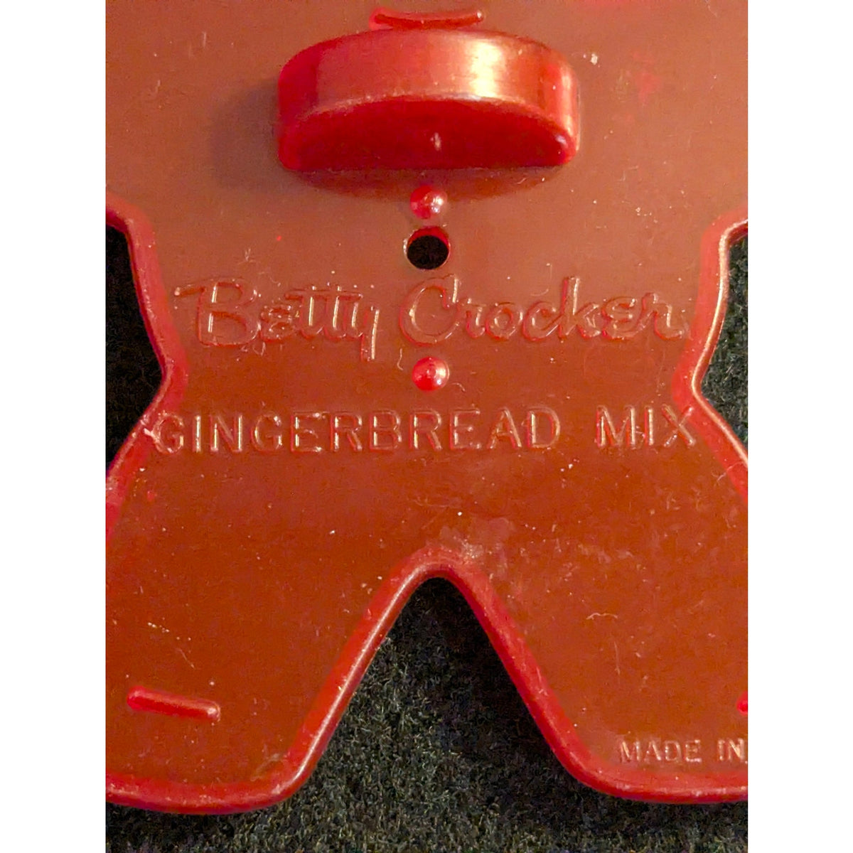 Vintage Red Plastic Christmas Cookie Cutters Lot of 6 Hallmark USA