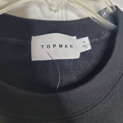 topman small mens sweatshirt Black long sleeve logo New york City College NEW