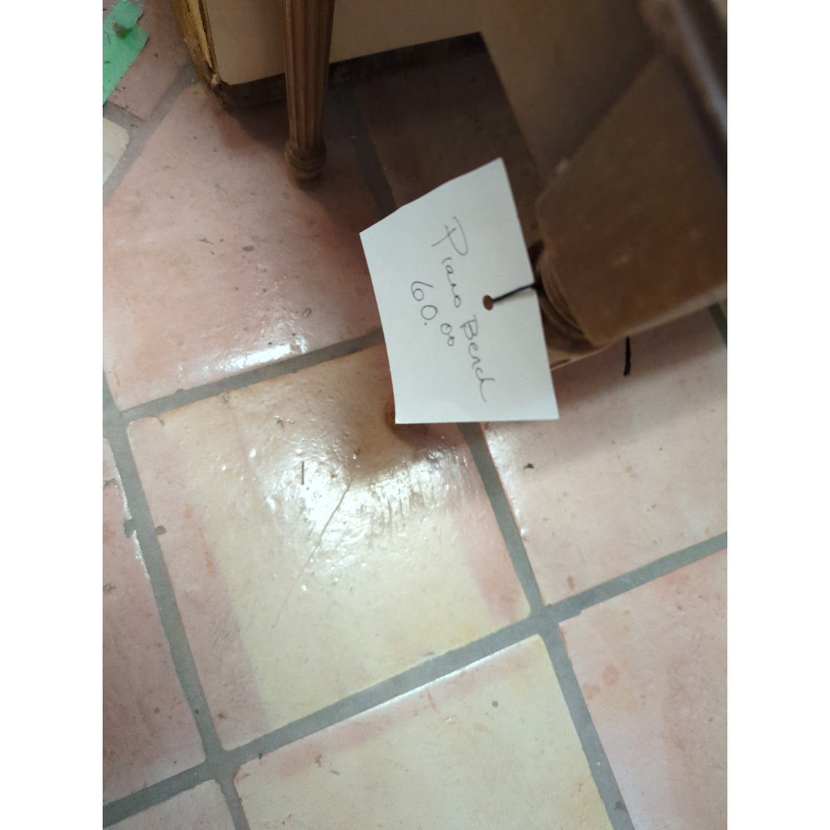 Secondhand Sandies: Piano wood bench with storage spindle legs