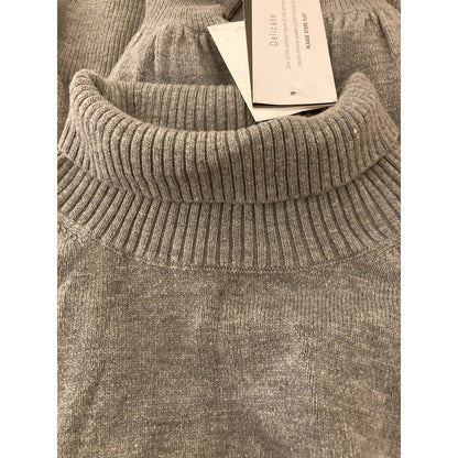 French Connection Women's Turtleneck Sweater Size Small Grey NWT Balloon Sleeve