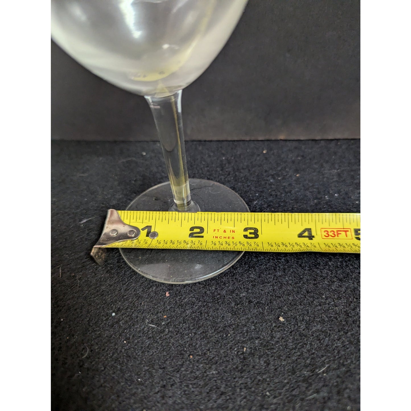 Vintage Mid-Century Gold Rim Crystal Wine Glasses Hollywood Regency Goblets Pair