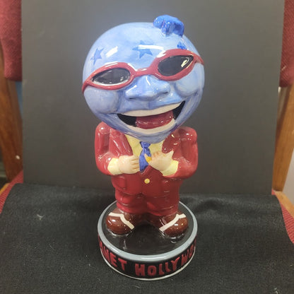 Planet Hollywood Mr. Globehead Headvase Planter Souvenir Blue Man Zoot Suit 10"