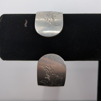 Vintage Fashion BRACELET Kirk Stieff Pewter Flower Aster Cuff Adjustable engrave