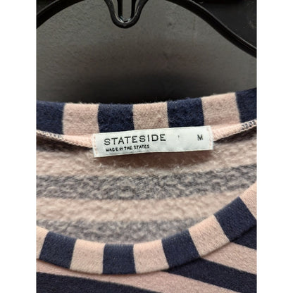 Stateside Pink/Navy Striped Knot Front Sweater NEW NWT size Medium NEW